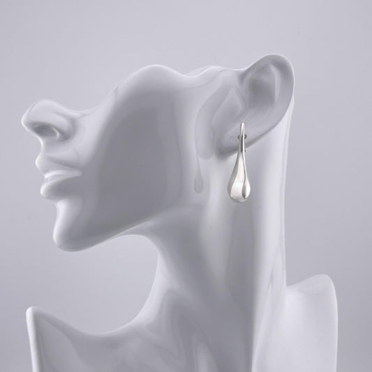 925 Sterling Silver Teardrop Earrings, High-Polished Mirror Shine Minimalist Jewelry