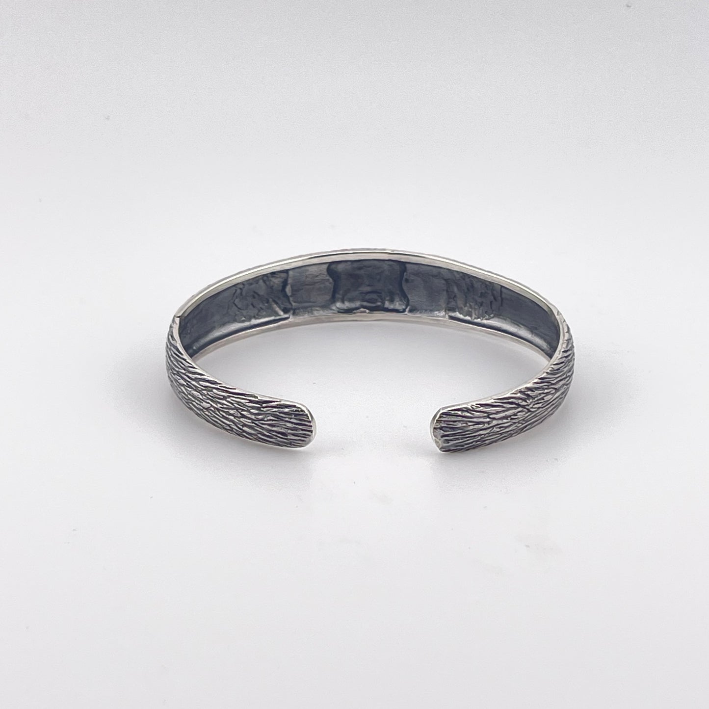 Oxidized Sterling Silver Owl Cuff Bracelet: Handmade Boho Gothic Jewelry
