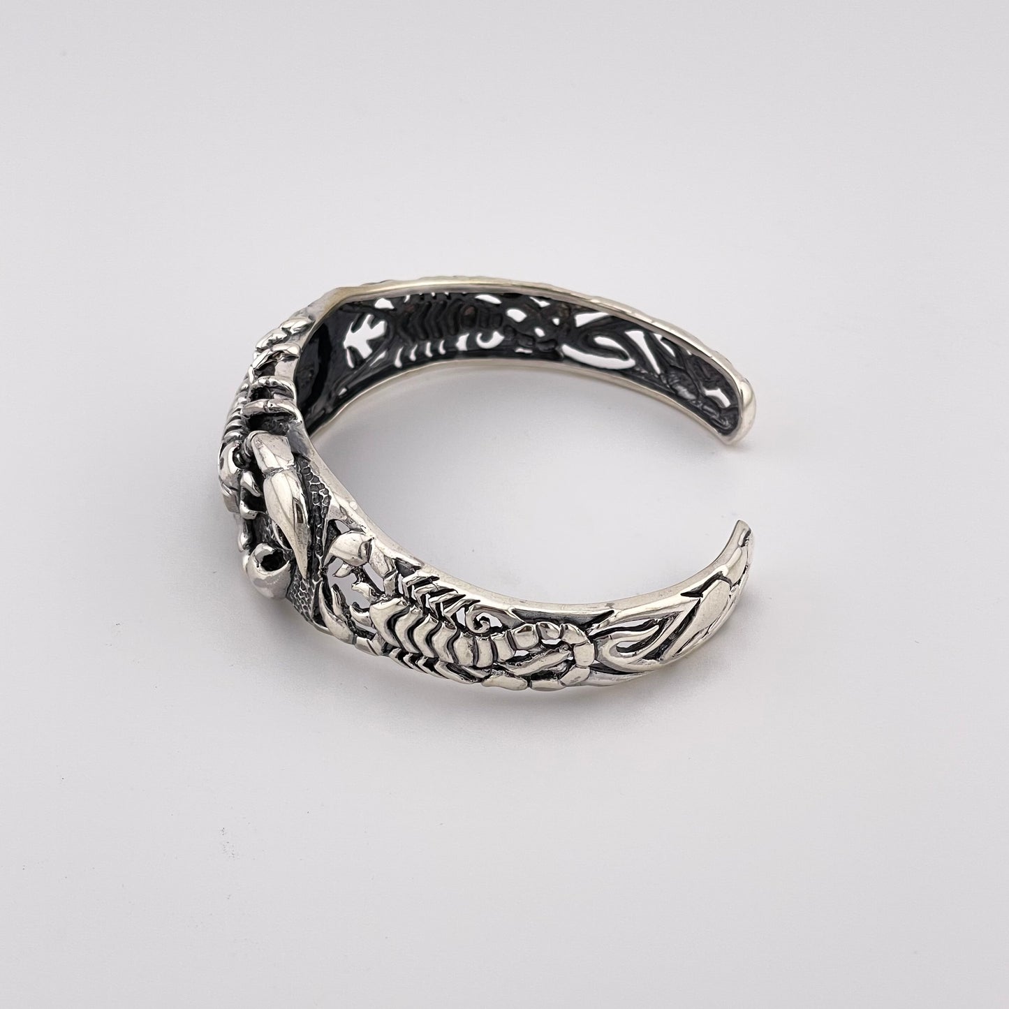 Handmade 925 Sterling Silver Scorpion Cuff Bracelet: Gothic Style, Scorpio Zodiac Bangle