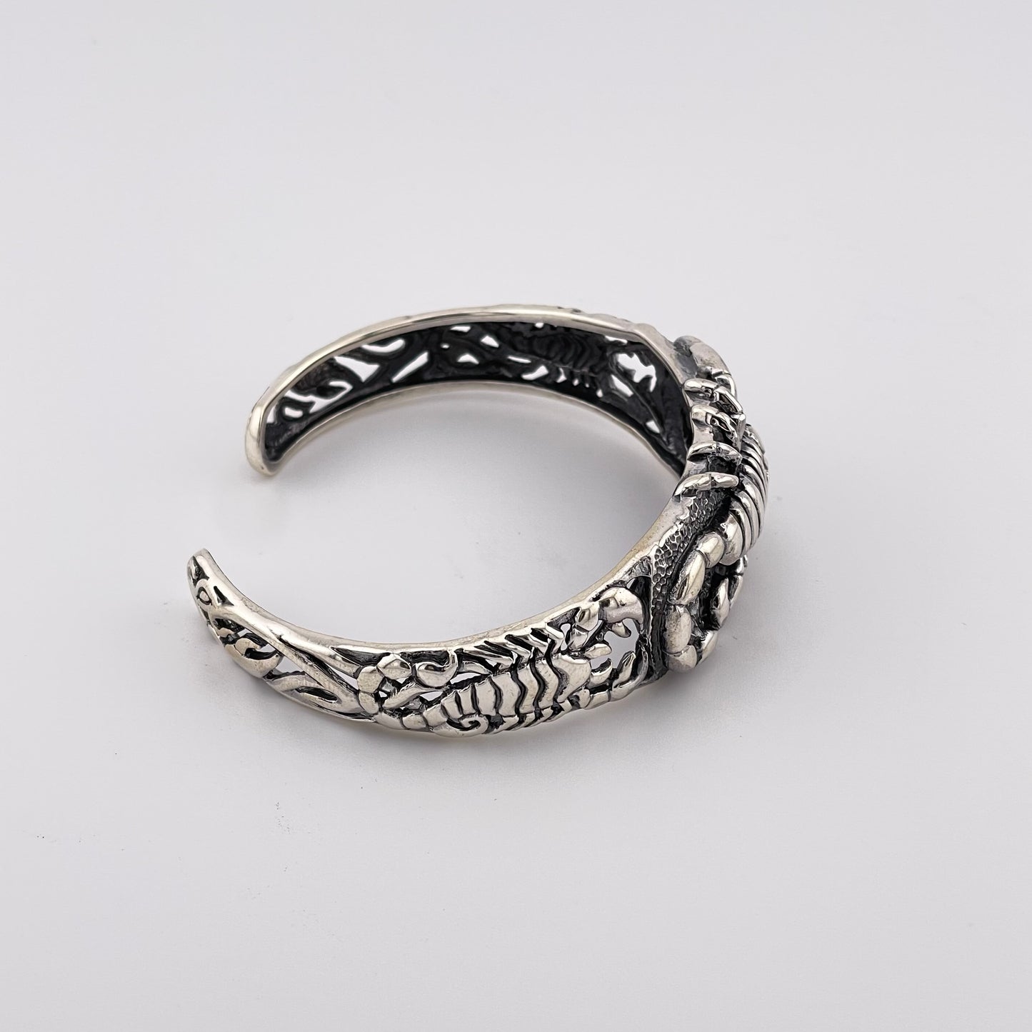 Handmade 925 Sterling Silver Scorpion Cuff Bracelet: Gothic Style, Scorpio Zodiac Bangle